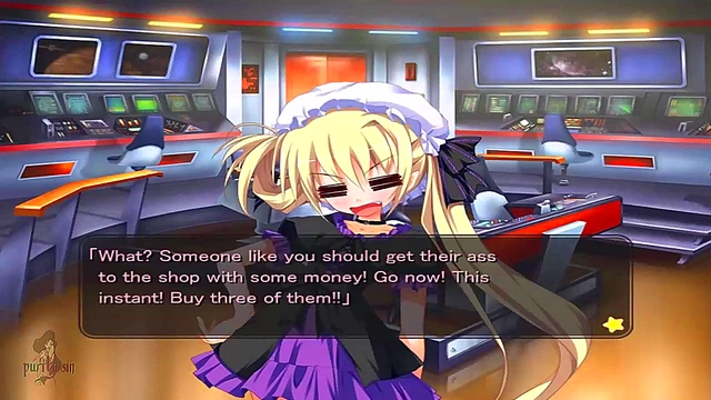 Blonde Anime GF Turns into Horny President for Alien Sex Games