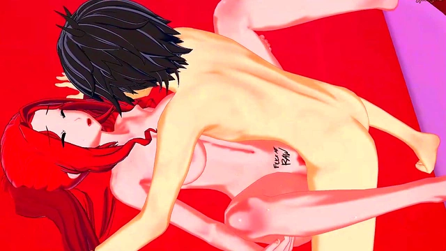 Naofumi Roughly Fucks Malty Doggystyle Until He Cums Inside Her Hot Redhead Body