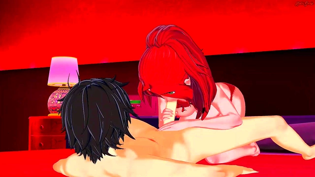 Naofumi Roughly Fucks Malty Doggystyle Until He Cums Inside Her Hot Redhead Body