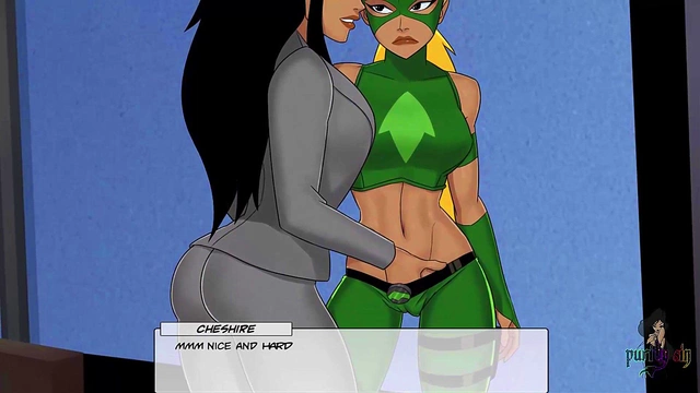 Green Martian Slut Harley Quinn Fingers Young Pussy for Justice-League Hentai Fun