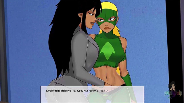 Green Martian Slut Harley Quinn Fingers Young Pussy for Justice-League Hentai Fun