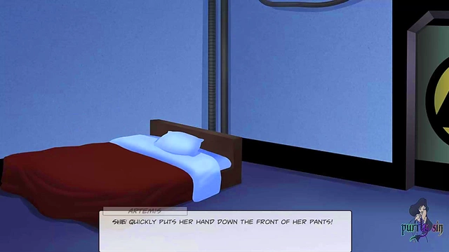 Green Martian Slut Harley Quinn Fingers Young Pussy for Justice-League Hentai Fun