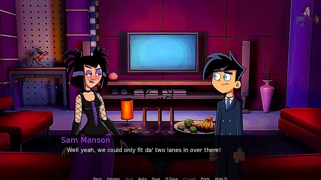 Goth Sam Gives Danny Hot Handjob & Facial Cumshot in Anime Fantasy