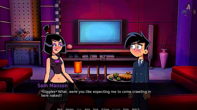 Goth Sam Gives Danny Hot Handjob & Facial Cumshot in Anime Fantasy