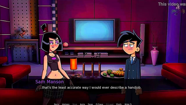 Goth Sam Gives Danny Hot Handjob & Facial Cumshot in Anime Fantasy