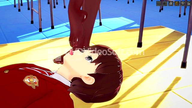 Hentai Fetish Fun – Submissive Student Licks Teacher's Feet For Femdom Pleasure