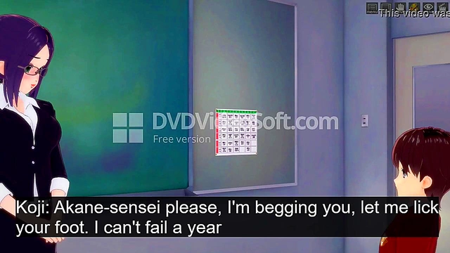 Hentai Fetish Fun – Submissive Student Licks Teacher's Feet For Femdom Pleasure