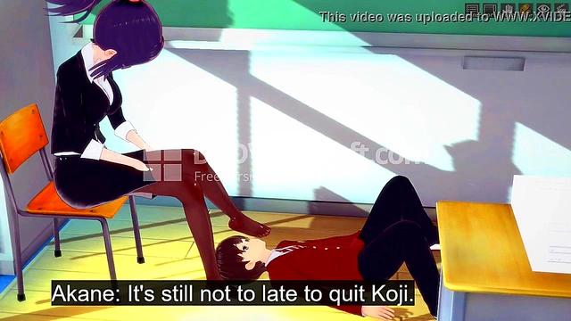 Hentai Fetish Fun – Submissive Student Licks Teacher's Feet For Femdom Pleasure