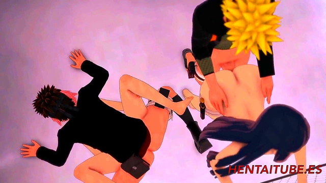Naruto Hentai Orgy – Sakura, Hinata, Sarada, Kiba, Naruto & Boruto Fuck & Cum Together