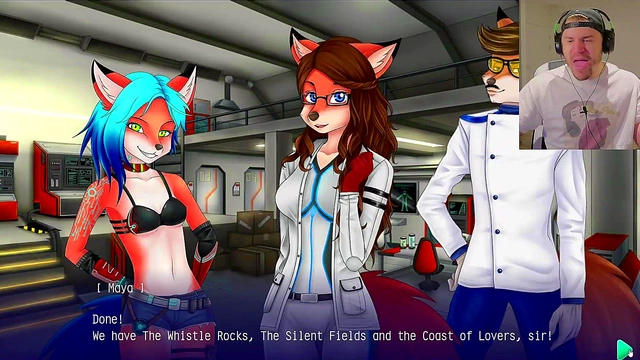 Furry Space Paws Learns Rough Lessons With Busty Anime Girls