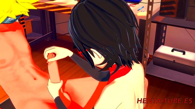 Sarada Gives Naruto Hot Hentai 3D Handjob & Blowjob Till Cum-In-Mouth