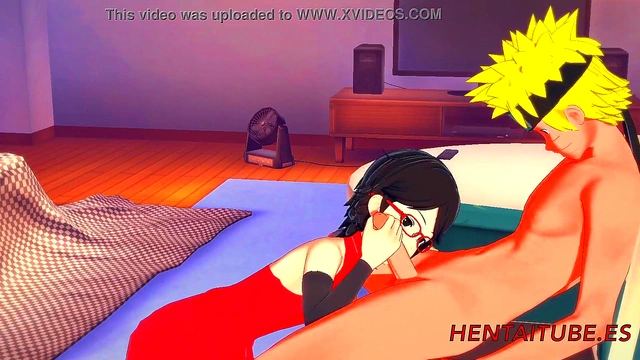 Sarada Gives Naruto Hot Hentai 3D Handjob & Blowjob Till Cum-In-Mouth