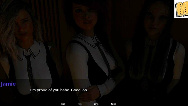 College Fans Show Off Big Tits for John's Pleasure in Kinky 3D Anime Scene