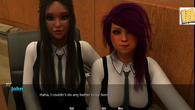 College Fans Show Off Big Tits for John's Pleasure in Kinky 3D Anime Scene