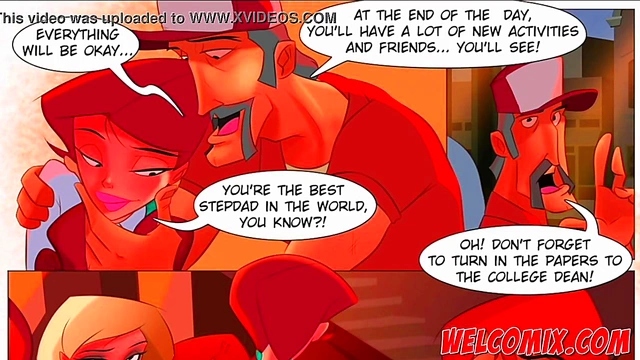 Blonde Teen Welcomes Class With Anime Porn Seduction & Blowjob Fun