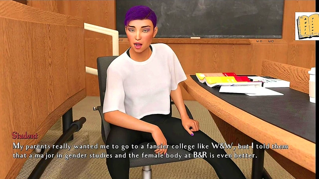Blonde College Chick Fucks Big Dick In 3D Hentai Adventure Game Walkthrough