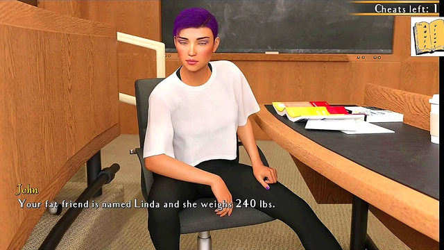 Blonde College Chick Fucks Big Dick In 3D Hentai Adventure Game Walkthrough