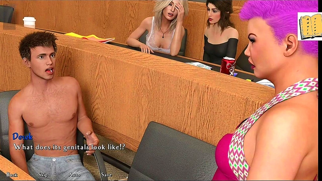 Blonde College Chick Fucks Big Dick In 3D Hentai Adventure Game Walkthrough