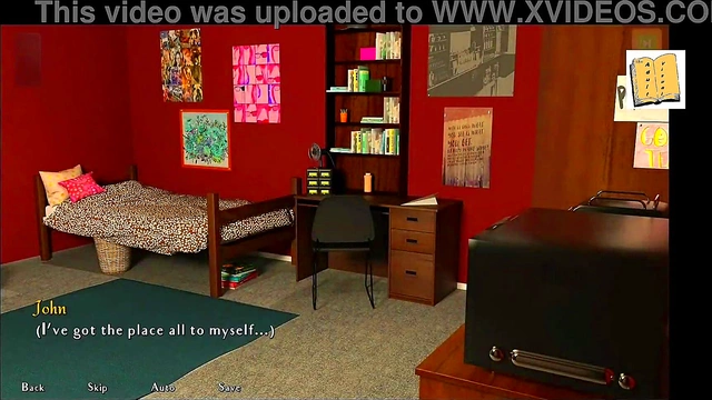 Blonde College Chick Fucks Big Dick In 3D Hentai Adventure Game Walkthrough