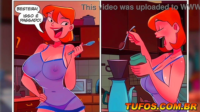Milf Cartoon Takes Dick Over Coffee for Juicy Orgasm Session