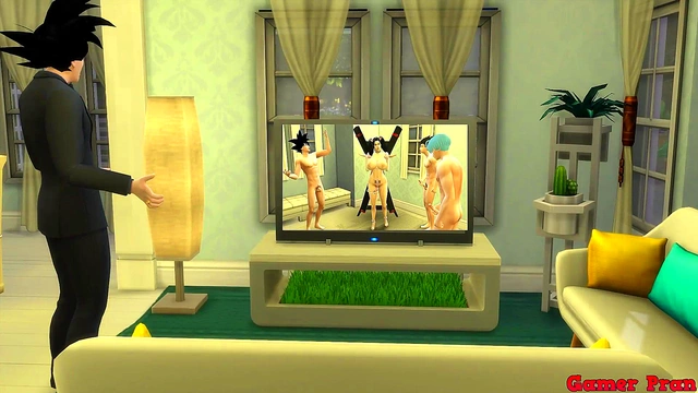 Goku’s Wife Chichi Fucked Hard While He Watches in Dragon Ball Netorare Hentai Anal Cuckold Scene