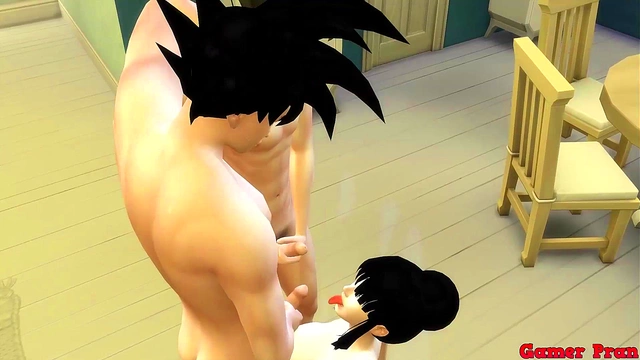 Goku’s Wife Chichi Fucked Hard While He Watches in Dragon Ball Netorare Hentai Anal Cuckold Scene