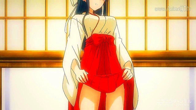 Cute Anime Girl Shows Off Lacy Pants in Ecchi Adventure