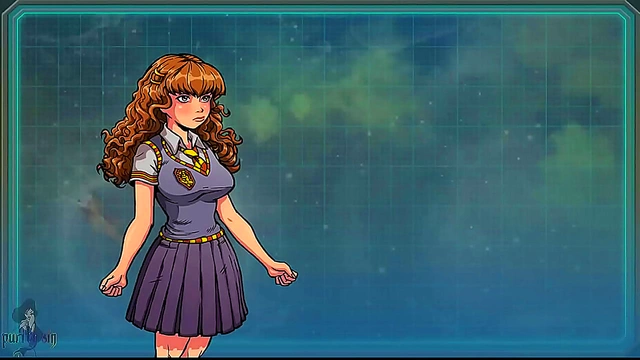 Hermoine's Turn – Busty Schoolgirl Shows Off in Uniform for Akabur's Cam Show