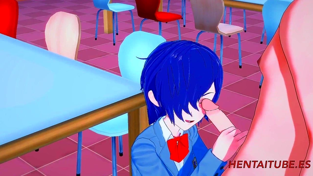 Touka Kirishima Gives Hot Blowjob & Handjob Before Getting Fucked On TableCreampie