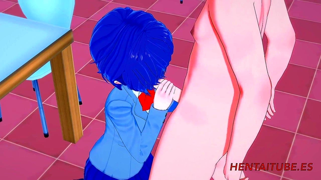 Touka Kirishima Gives Hot Blowjob & Handjob Before Getting Fucked On TableCreampie