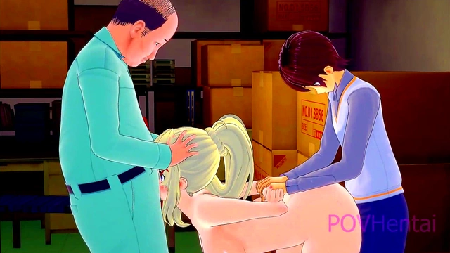 Rough BDSM Fun With Konosuba’s Darkness in Wild MMF Group Sex Parody