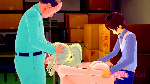 Rough BDSM Fun With Konosuba’s Darkness in Wild MMF Group Sex Parody