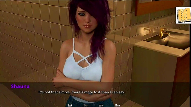 John Confesses to Shafted Teen With Big Ass & Tits in Erotic 3D Visual Novel Scene