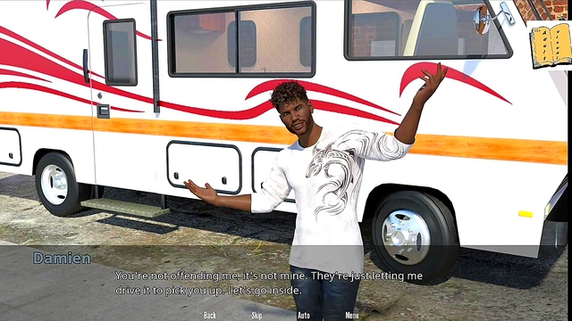 John Confesses to Shafted Teen With Big Ass & Tits in Erotic 3D Visual Novel Scene