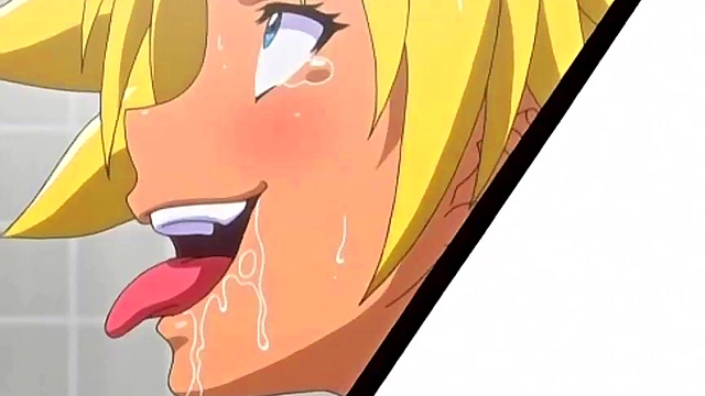 Blonde Anime Babe Gets Bukkaked in Wild Gangbang Orgy Compilation