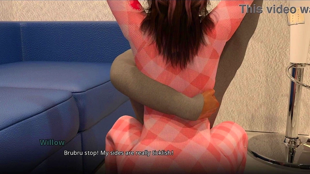 Three Hentai Teens With Varied Tits Try To Seduce John In Ecchi VN Scene