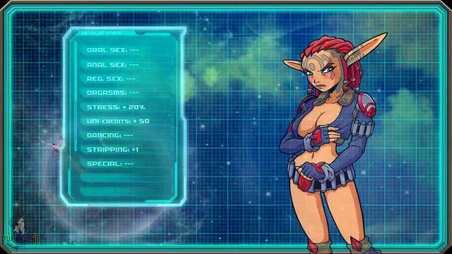 Redheaded Princess Jasmine Strips Teasingly for Alien Monster Girls