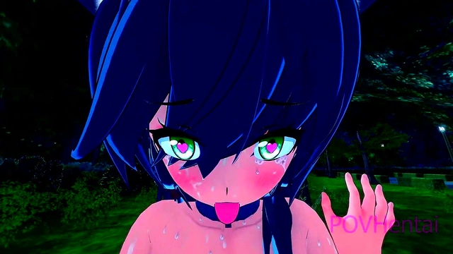 Rem’s Neko Adventures – Summoning Demon Lord Outdoors for 3D Creampie Fun