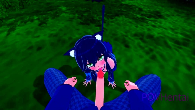 Rem’s Neko Adventures – Summoning Demon Lord Outdoors for 3D Creampie Fun