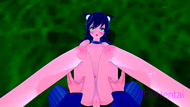 Rem’s Neko Adventures – Summoning Demon Lord Outdoors for 3D Creampie Fun