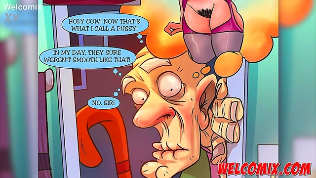 Old Man Knows What’s Good – Teen Shaved Pussy Meets Grandpa’s Needs