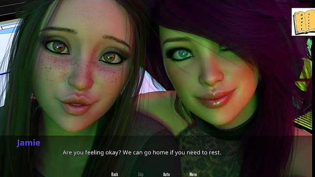 Hot Brunette Threesome With Big Tits & Ass In Outdoor Hentai Adventure