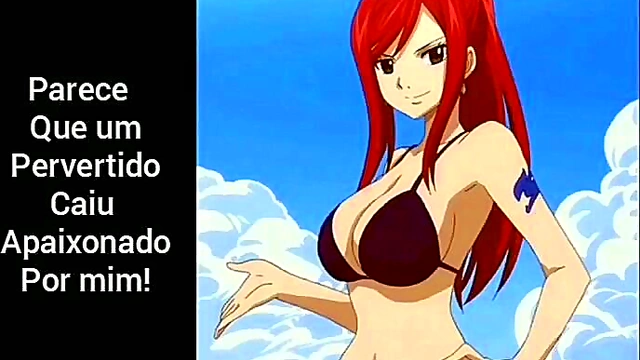 Erza Scarlet Gives Joi Seduction With Mesmerizing Anime Charm