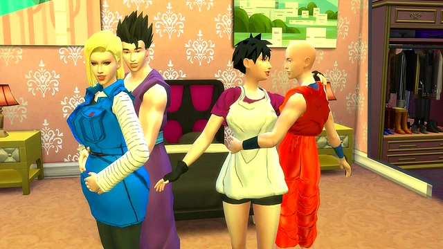 Unfaithful Videl & NRO 18 Swap Husbands for Hot Dragon Ball Hentai Anal Sex