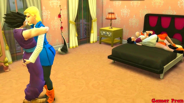 Unfaithful Videl & NRO 18 Swap Husbands for Hot Dragon Ball Hentai Anal Sex