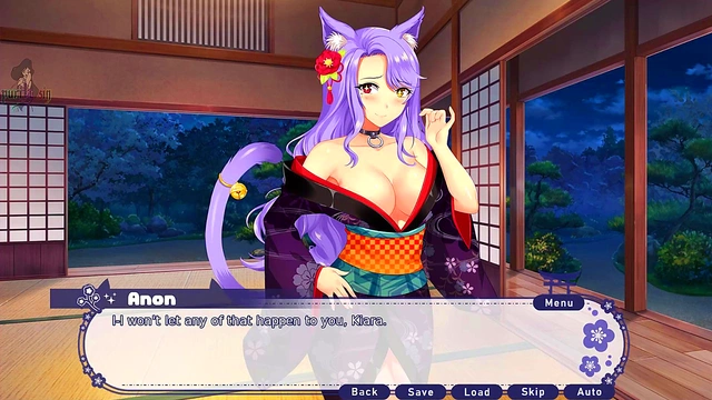 Big-Breasted Neko Fox-Girl Gives Magic Blowjob & Climaxes In Kimono Fantasy