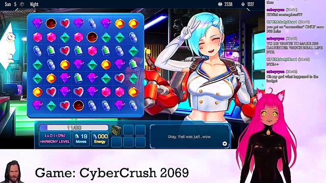 Lewd VTuber Neko Streams Big-Busted Anime Action in CyberCrush 2069