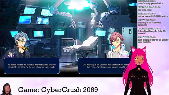 Lewd VTuber Neko Streams Big-Busted Anime Action in CyberCrush 2069