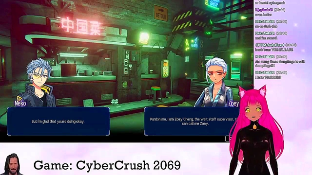 Lewd VTuber Neko Streams Big-Busted Anime Action in CyberCrush 2069