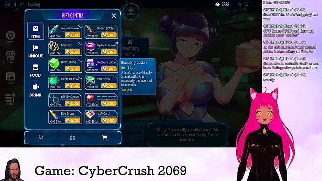 Lewd VTuber Neko Streams Big-Busted Anime Action in CyberCrush 2069